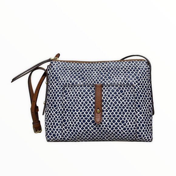 Fossil Bags Fossil Geometric Print Pebble Grain Faux Leather